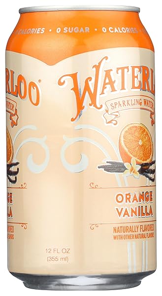 WATERLOO SPARKLING WATER ORANGE VANILLA SPARKLING WATER SGL, 12 FZ