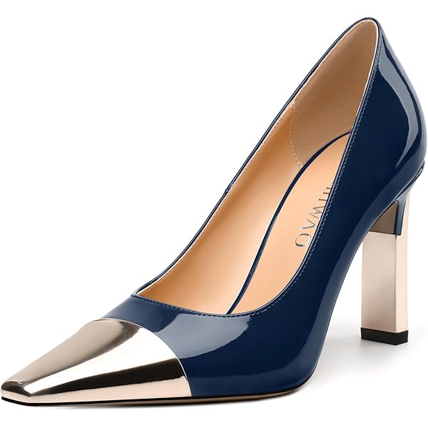 Amazon.com | GUAVAIVY Women's Pumps, Closed Toe Block High Heels