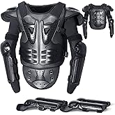 StarknightMT Upgraded Kids Motorcycle Armor Suit Teen Dirt Bike Gear Riding Protective Set for Cycling, Skateboarding, Skiing, Skating, Off-Road (Black)
