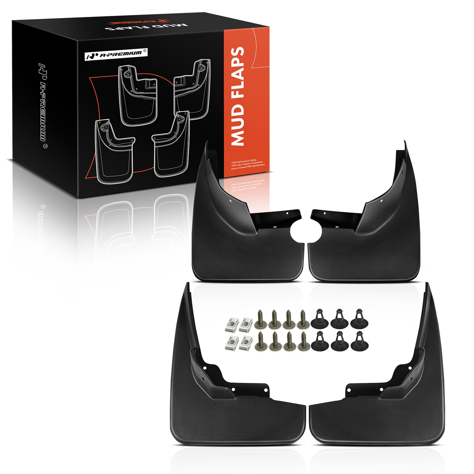 Photo 1 of A-Premium Set of 4PCS Mud Flaps Splash Guards Mudguards Mudflaps Compatible with Mercedes-Benz W164 ML320 2007-2009, ML350 2009-2011, ML500 2007, W/o Running Board, FH and RH(Driver & Passenger Sides)