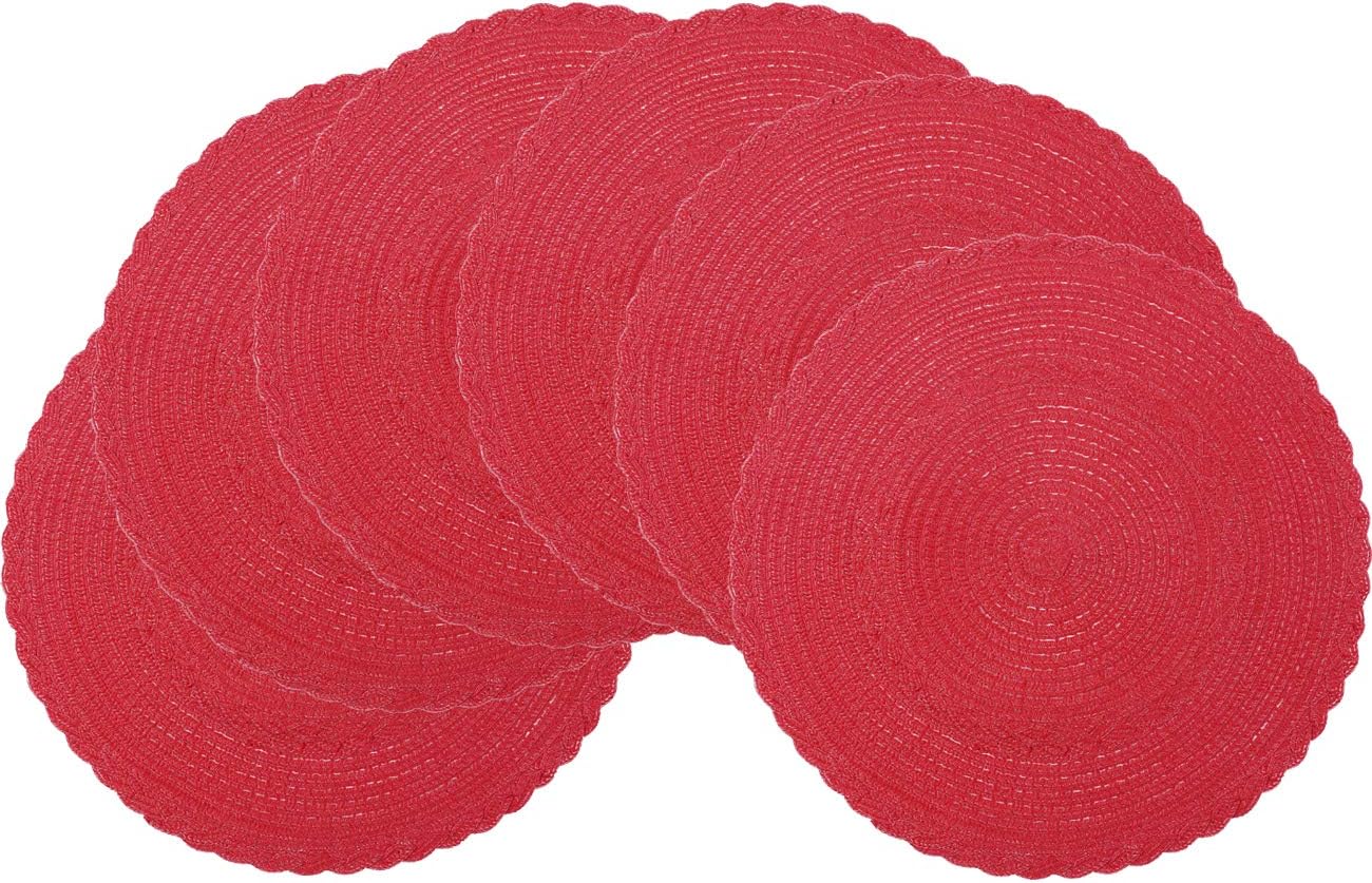 Best Placemats For Dining Table Round Red