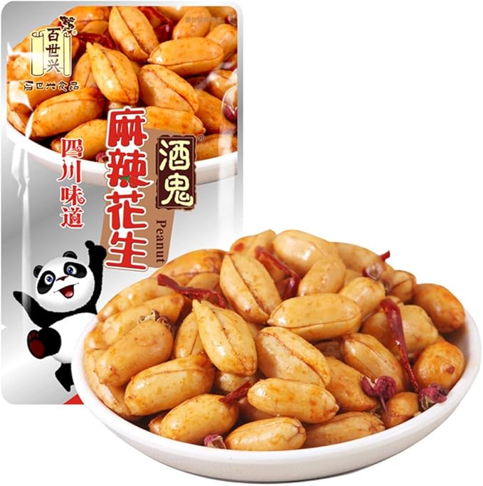 Amazon 酒鬼花生 麻辣味 経典カジュアルお菓子麻辛味飲んべえピーナッツ おつまみ g 10袋 百世兴 ナッツ 通販