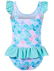 Mermaid Swimsuit for Girls 5T Bathing Suits Size 6T