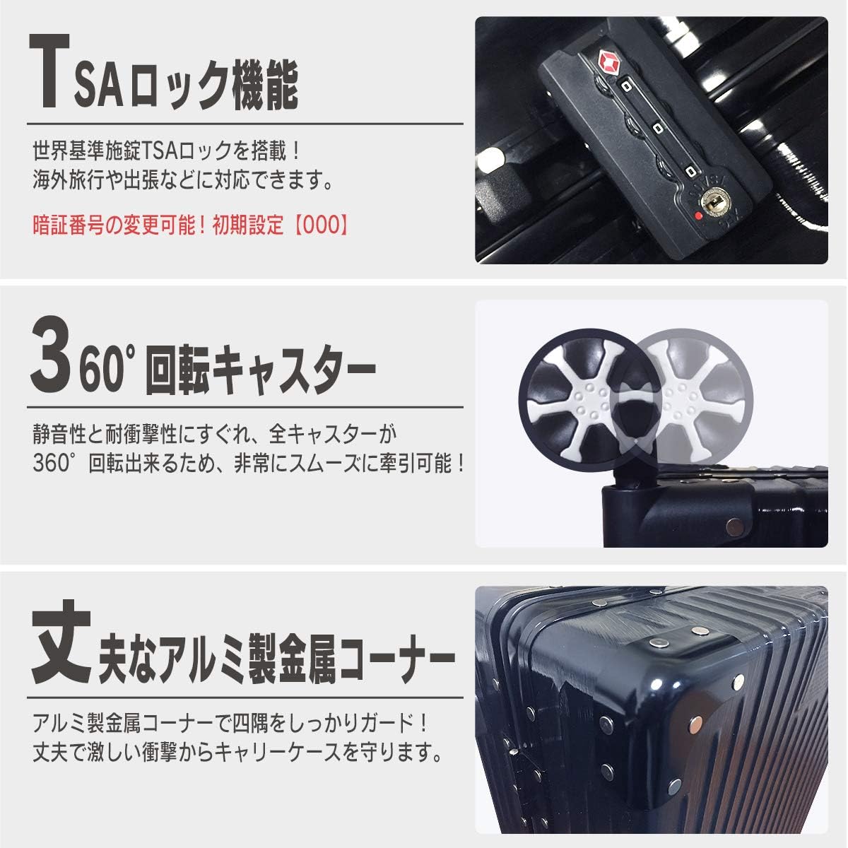 Amazon スーツケース インチ トラベルバッグ キャリーケース キャリーバッグ 4輪 Tsaロック付 軽量 静音 ピンクゴールド Nworks スーツケース