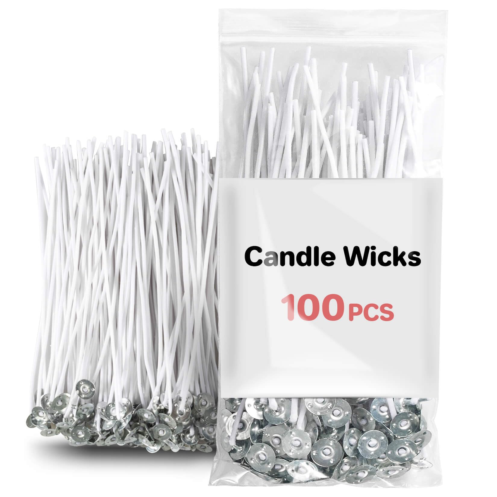 Photo 1 of 100PCS Candle Wicks for Candle Making - MAQIHAN mechas para velas 6 Inch White Candle Wick Thick Cotton Candle Wicks Soy Wax Beewax Candle Making DIY Candle String pabilos