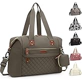 Pritent Diaper Bag Tote, Diaper Baby Bags with Pacifier Case, Shoulder Straps, Stroller Clips, Waterproof Large Mommy Bag Maternity Bag Travel Baby Bag for Mom and Dad, khaki