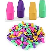 Mr. Pen- Pencil Top Erasers, 120 Pack, Latex-Free, No-Smudge | Cap Pencil Erasers for Precise Erasing, Kids, Teachers, Studying Supplies, Vibrant Colors