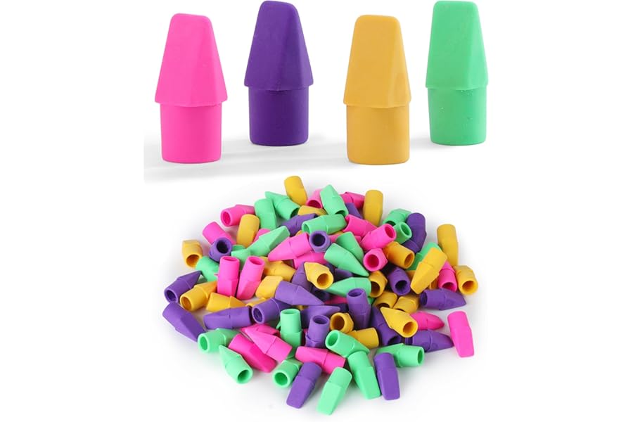 Mr. Pen Erasers for Pencils, 120 Pack, Pencil Top Erasers, Eraser Caps, Cap Tops, Topper Erasers. Ereaser