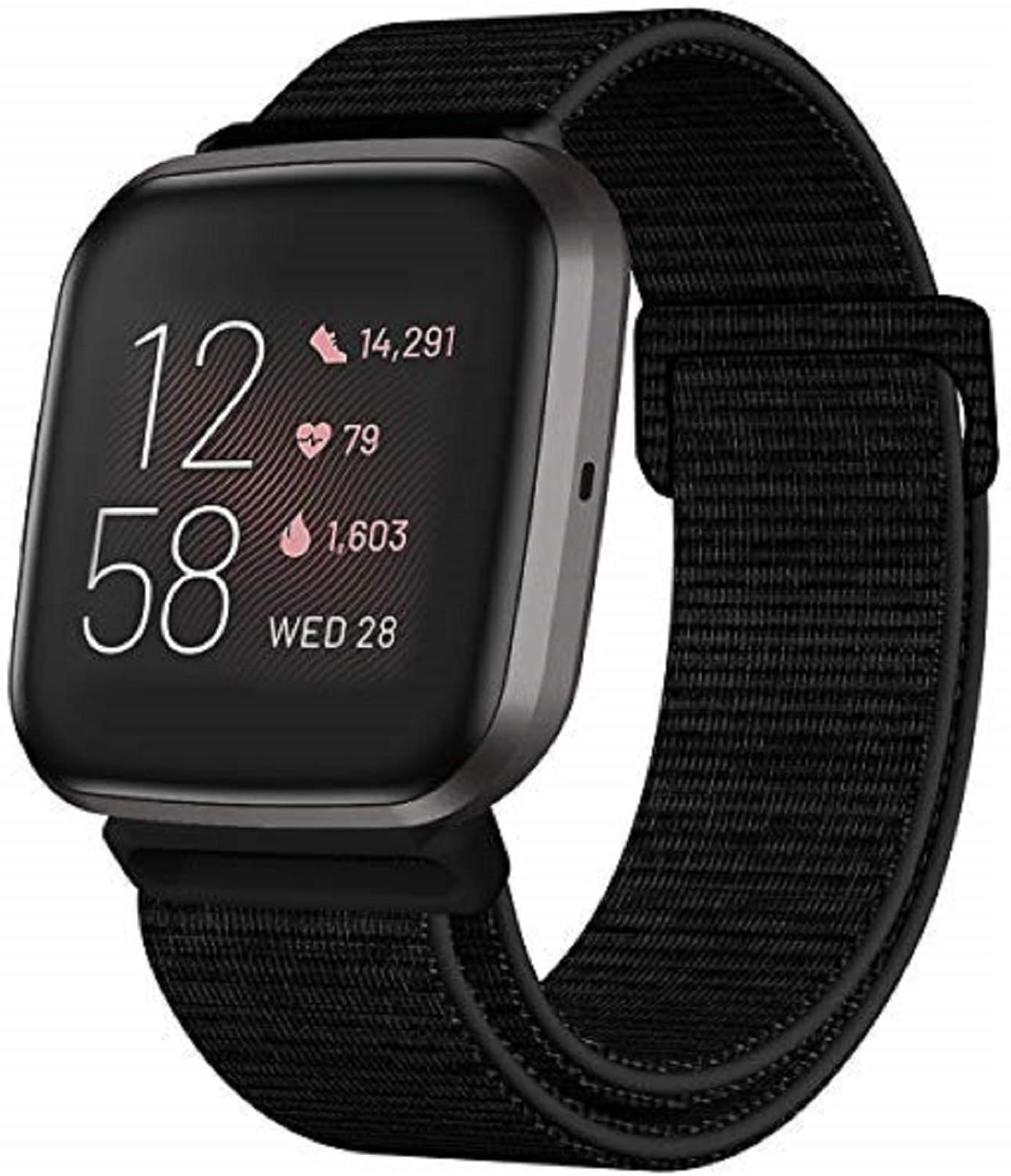 HAPAW Nylon Bands Compatible with Fitbit Versa/Versa 2, Soft Adjustable Breathable Sport Replacement Strap Band Accessories Wristband Women Man for Versa Smartwatch: Sports & Outdoors