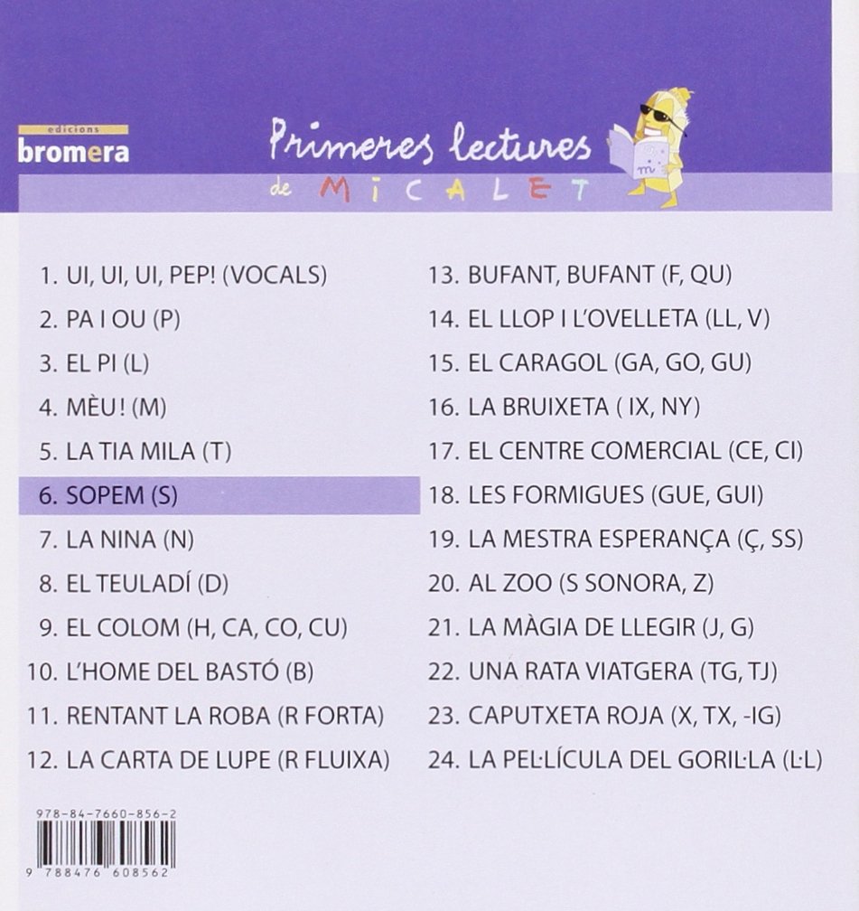 Sopem Primeres Lectures De Micalet Versio Majuscula Valencian Edition Soler Cobo Teresa Amazon Com Books