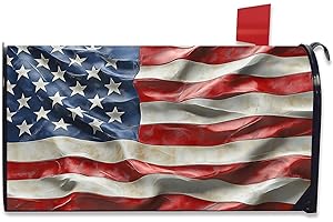 Nanikore American Flag Independence Day Mailbox Covers Magnetic Patriotic Memorial Day 4th of July Standard Size 21x18 Inches for Outdoor Garden Yard Decor (American Flag)