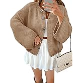 Saodimallsu Women 2025 Oversized Button Down Cardigan Chunky Knit Long Sleeve Sweater