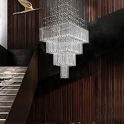 Siljoy Modern Square Raindrop Crystal Chandelier