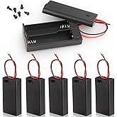 VWEICYY 6PCS 2 x 1.5V AA Battery Holder Enclosures with Wire Leads and On/Off Switch (6)