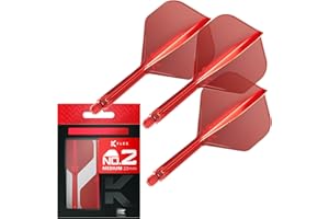 Target Darts K Flex Integrated Dart Flights And Shafts, No.2 | Pack Of 3 K-Flex - No2, Kflex All In One Moulded Dart Flight & Stem Lengths: Short, Intermediate & Medium | Professional Dart Accessories