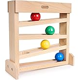 MORITECK Montessori Ball Drop Toy, Wooden Ball Tracker, Early Developmental Pound Toys for Toddlers for 1-3 Year Old, Boys Girls Baby Birthday Gift