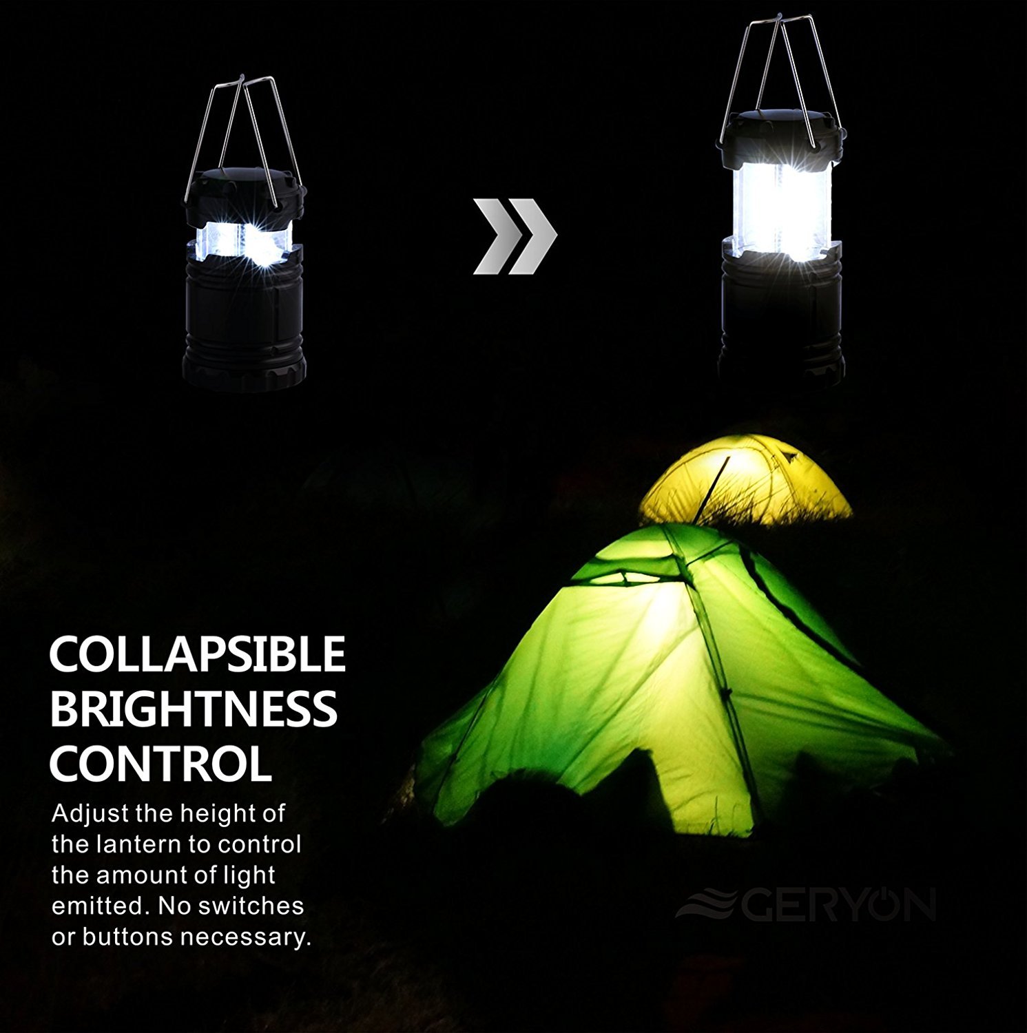 Download Hurricane Led Lantern Portable Camping Lantern Power Outage Survival Kit For Emergency Best Outdoor Indoor Black Collapsible 1 Pack Tools Home Improvement Hardware