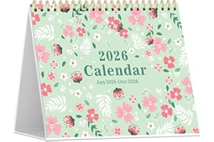 Desk Calendar 2026, 2026 Calendar, Monthly Calendar 12 Months with Thick Paper, 7.9" x 6.7" Small Standing Flip with To-Do Li