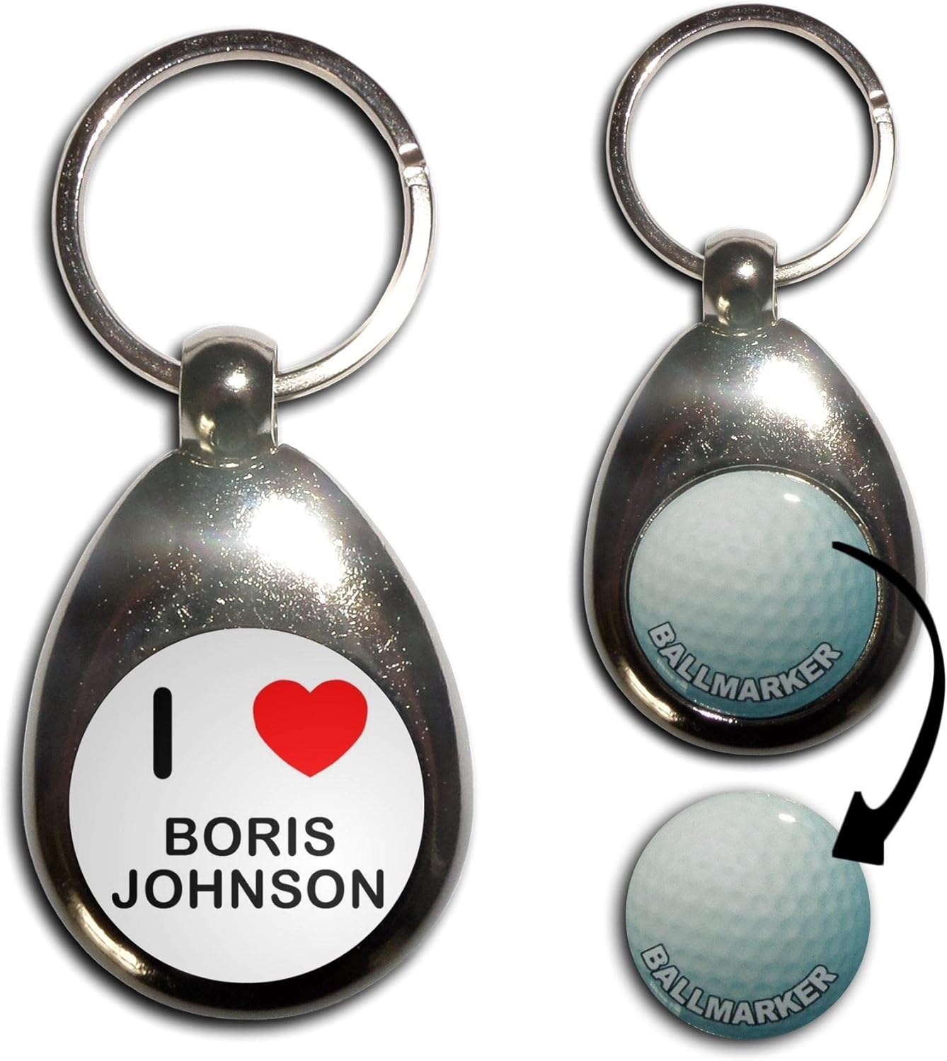 Amazon Com I Love Boris Johnson Golf Ball Marker Key Ring Clothing