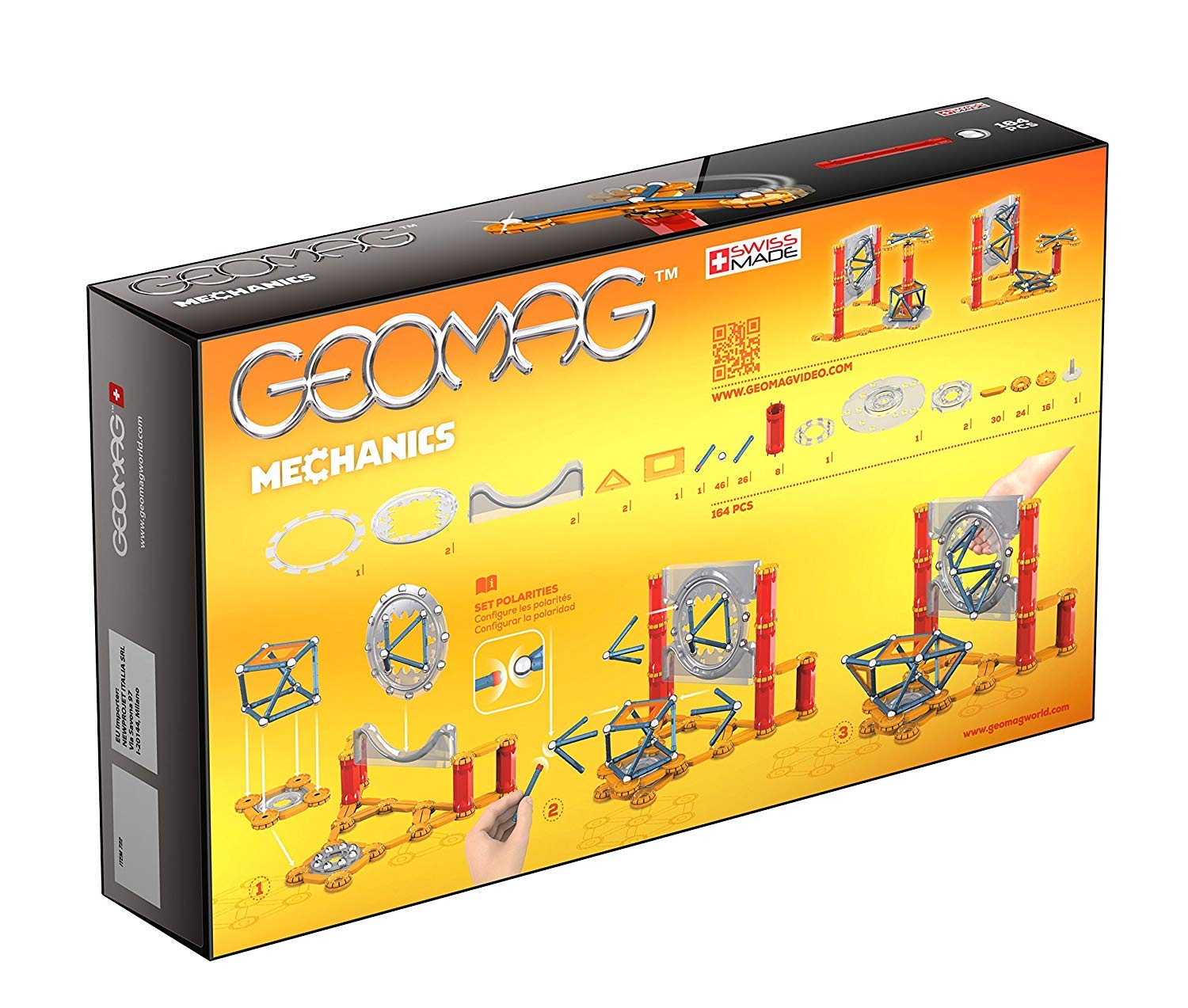 Blue Orange Red Geomag Mechanics Kit One Size Geomagworld 724 164 Piece