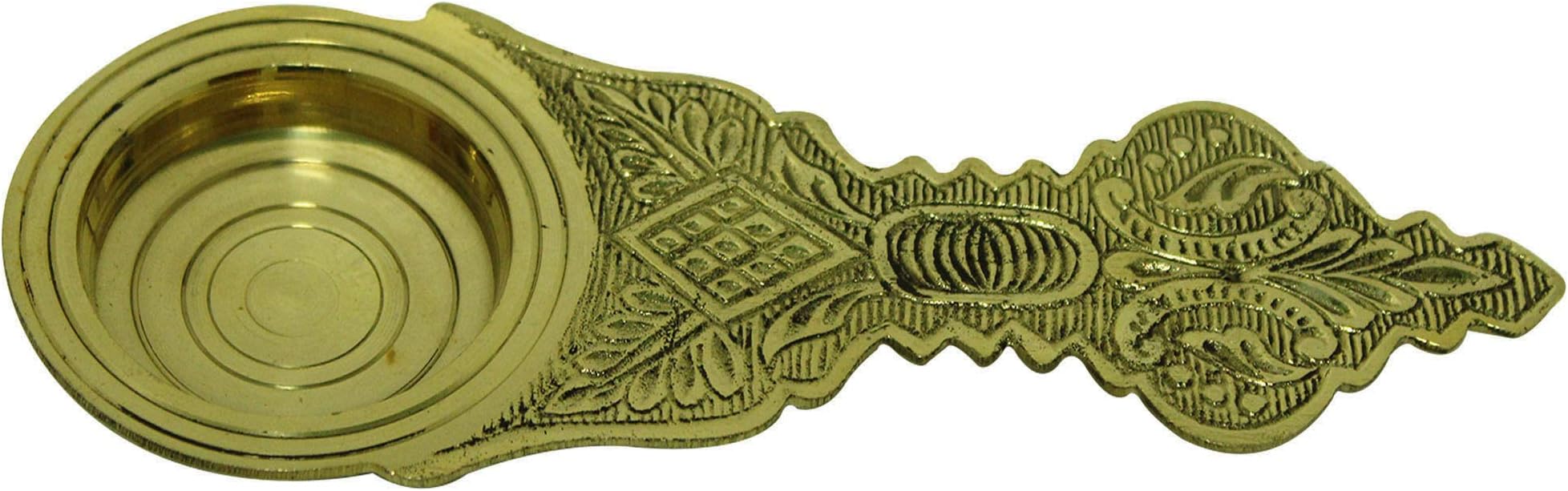 LotusFeet Spirituality Traditional Brass Karpoora Karand- Gold(Standard)