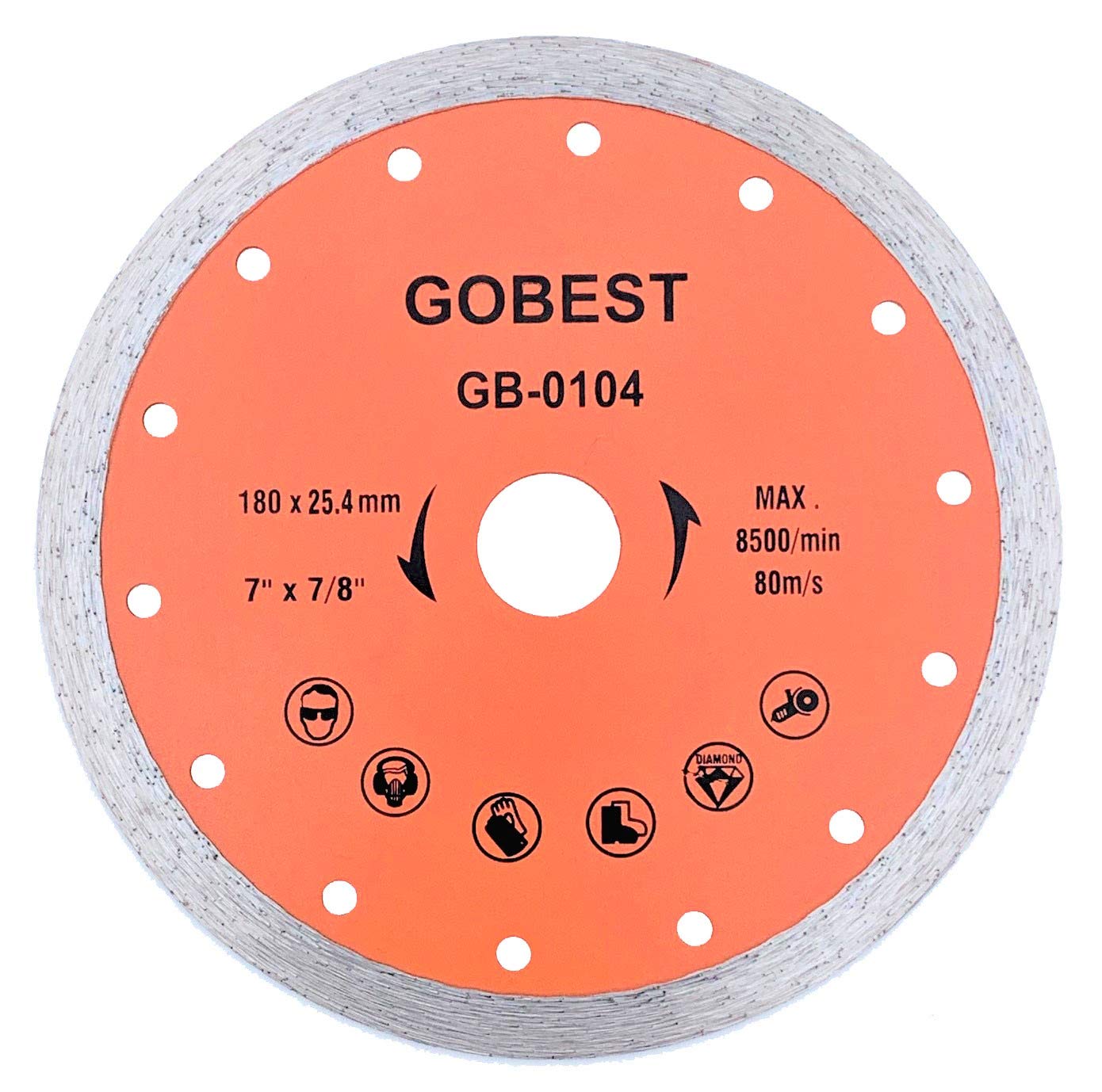 GOBEST GB-0104, Tile Diamond Disc Blade 180x25.4 Wet Cutting