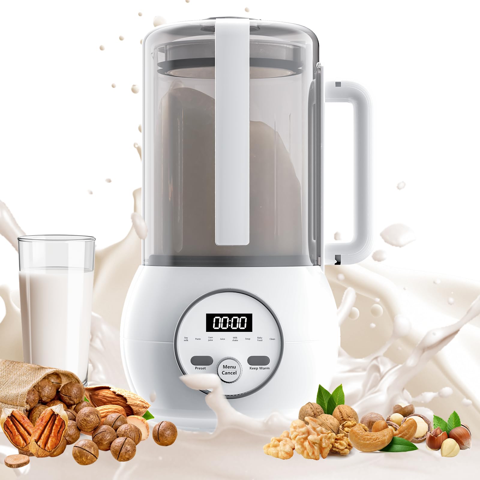 Photo 1 of Nut Milk Maker with Delay Start & Auto Cleaning, 50oz Almond, Soy, Oat Milk, Baby Food & Soup Maker, for Homemade Plant-Based & Non-Dairy Drinks, with Keep Warm Function