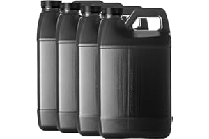 DMSOSTORE Black 1 Gallon Empty Plastic (HDPE) F-Style Jug | 38/400 Neck with Child Resistent Cap (128oz) (4 pack)