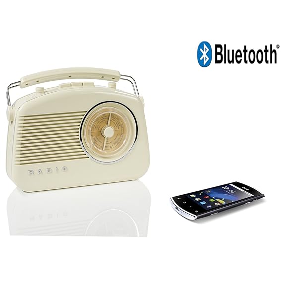 König HAV-TR800BE Retro-Radio mit Bluetooth beige