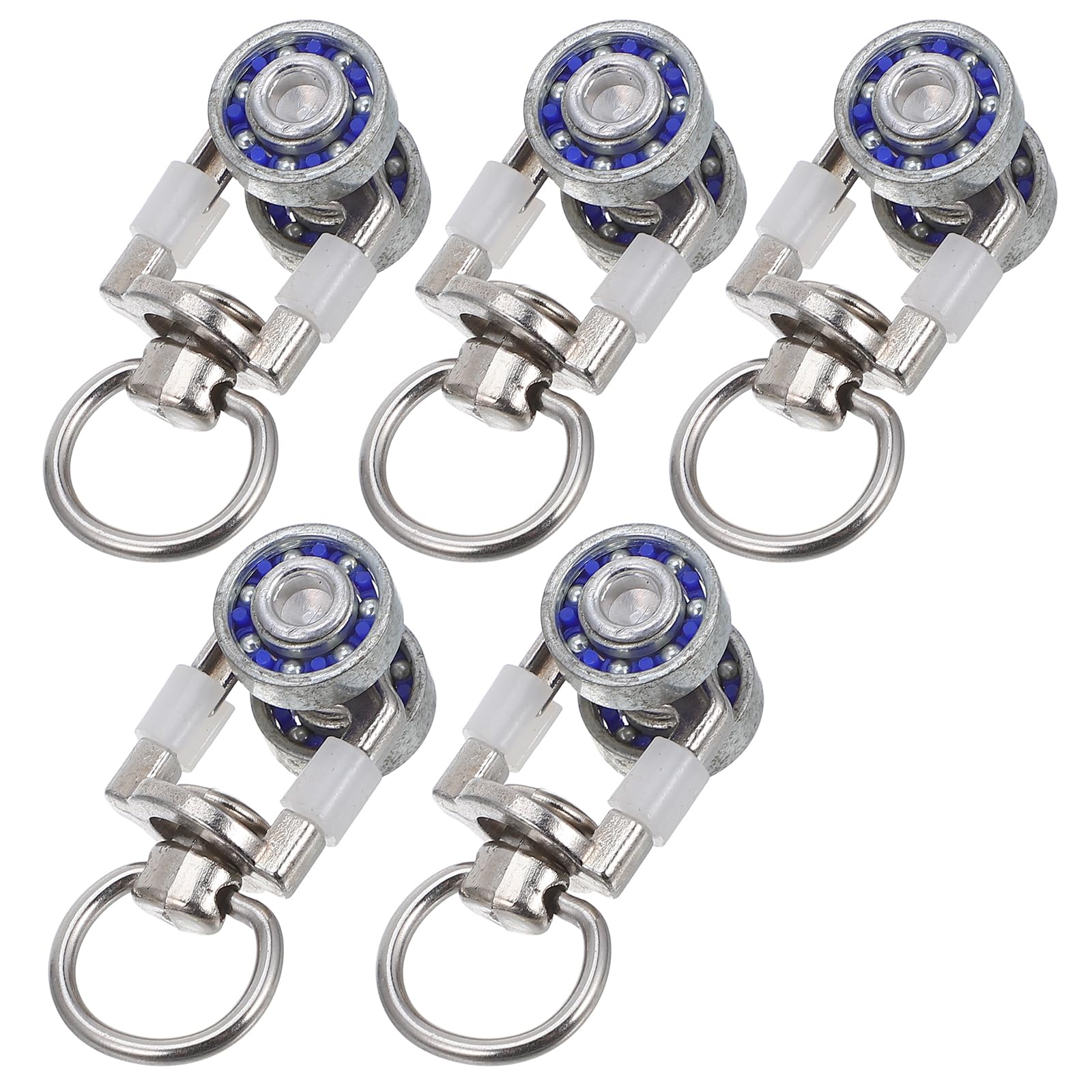 Homoyoyo 5PCS Metal Bearing Curtain Rollers,Curtain Rail Track Pulley Curtain Runners for Door Windows Shower Curtain Home Decor