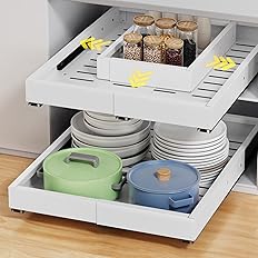 2 Pack Pull Out Cabinet Organizer