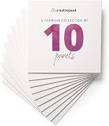 CreativePeak Blank Canvas Panel 8x8 in (10 Pack) White Pre-Primed view 2