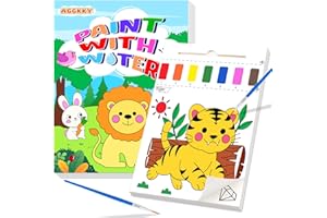 AGGKKY Paint with Water Coloring Books for Kids Toddlers 1-3 Mess Free Watercolor Painting Book Kits Arts and Crafts for Kids 2-4 4-6 Travel Activities Birthday Christmas Stocking Stuffers Toy Gift