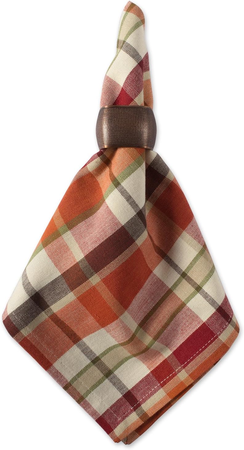 DII 100% Cotton, Oversized Basic Fall & Holiday 20x 20" Napkin, Set of 6, Pumpkin Spice: Home & Kitchen