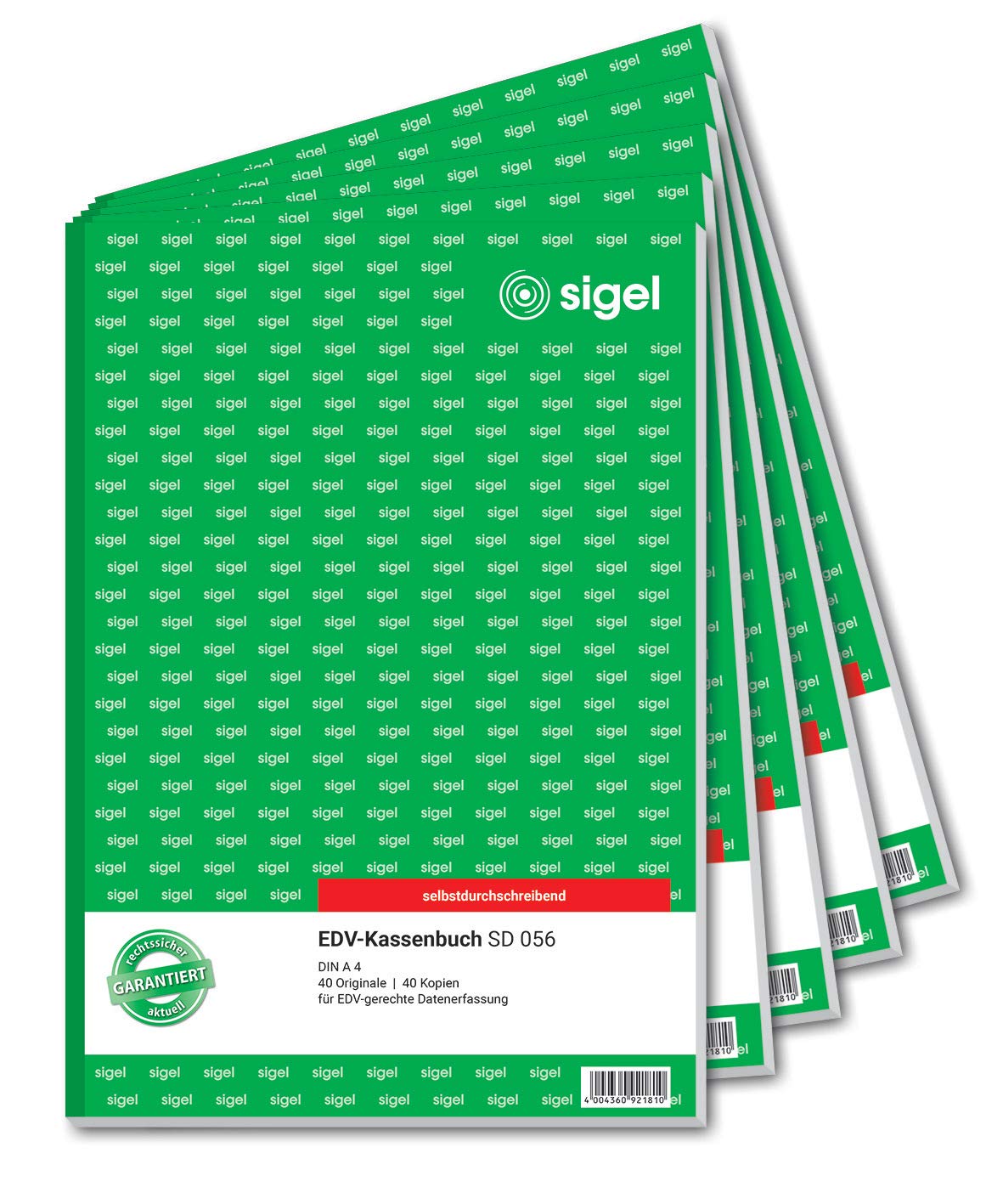 SIGEL SD056/5 Cash Book EDV A4 2 x 40 Sheets Carbonless Pack of 5