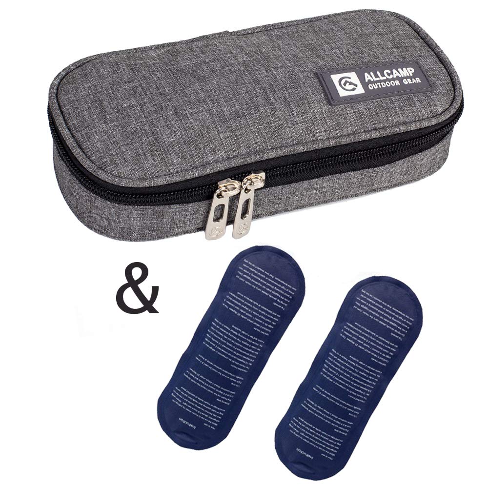 Apollo Walker Insulin Bag Insulin Case Insulin Travel Bag Insulin Cooler Bag Insulin Cool Bag Diabetic Organizer Portable Medical Travel Cooler Case 2 Ice Packs Gray Buy Online In Guyana At Desertcart 88622803