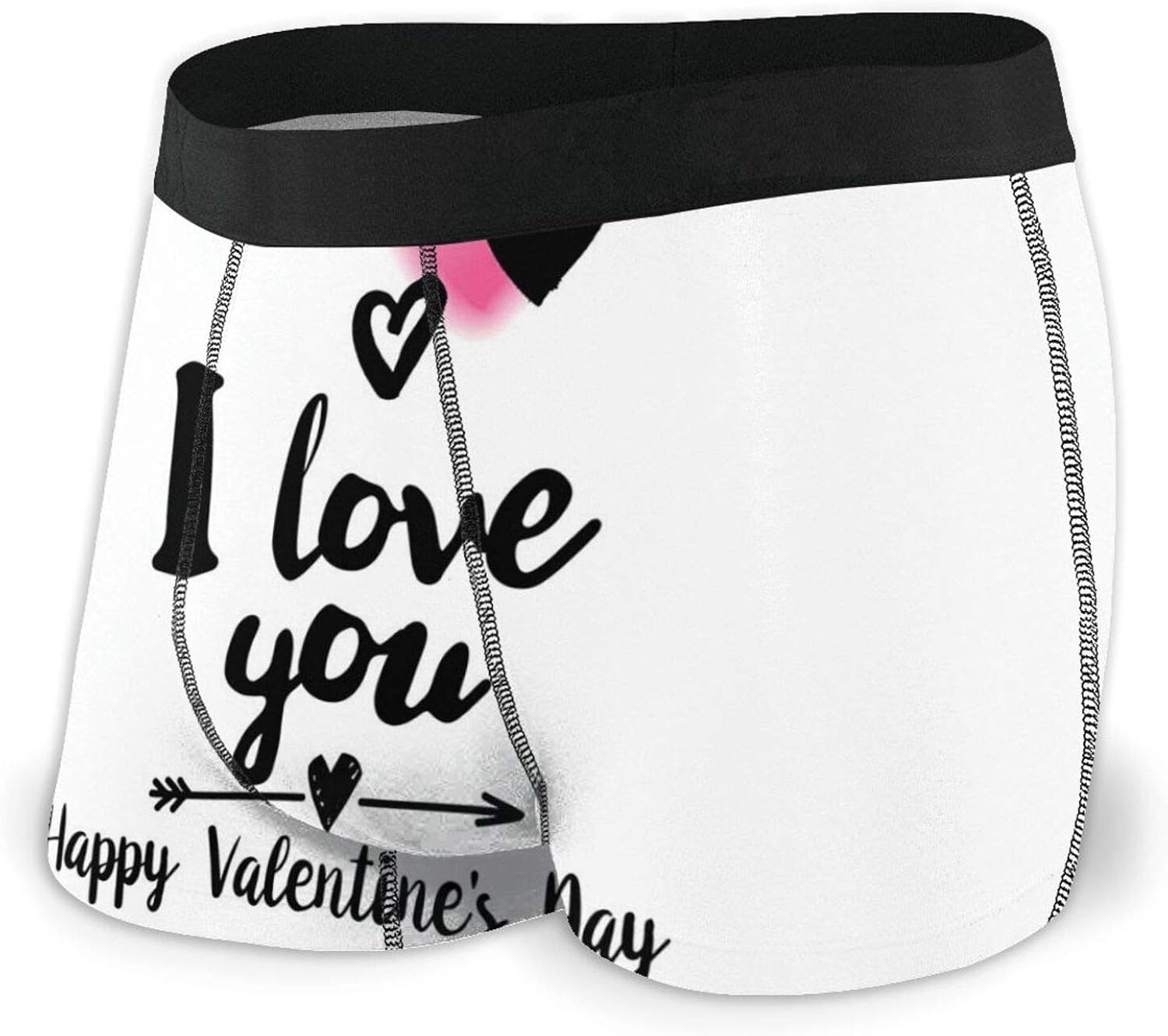 Romantic Mens Boxer Briefs Underwear, Happy Valentine`S Day Themed