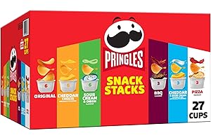 Pringles Potato Crisps Chips, Snack Stacks, Lunch Snacks, Variety Pack (27 Cups)