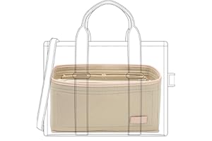 Doxo Purse Organizer Insert for Handbags & Base Shaper Combination,Tote Bag Organizer Insert with 6 Sizes,Compatible with LV, Coachs, MK, Kate Spades, Goyards, Longchamps More(M-Beige)