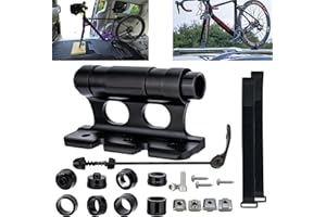 MTSBDM Aluminum Alloy Bike Fork Mount Rack with 4 Thru Axle Adapters – Quick Release Mount for Trucks, SUVs, Cars, Trailers, 