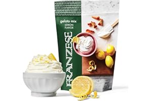 Franzese Lemon Gelato Mix | Create Homemade Gelato in Minutes, Ice-Cream Maker Ready - (Gourmet, Gluten Free. Makes Sorbets & Homemade Desserts Too), Imported from Italy | 6 servings