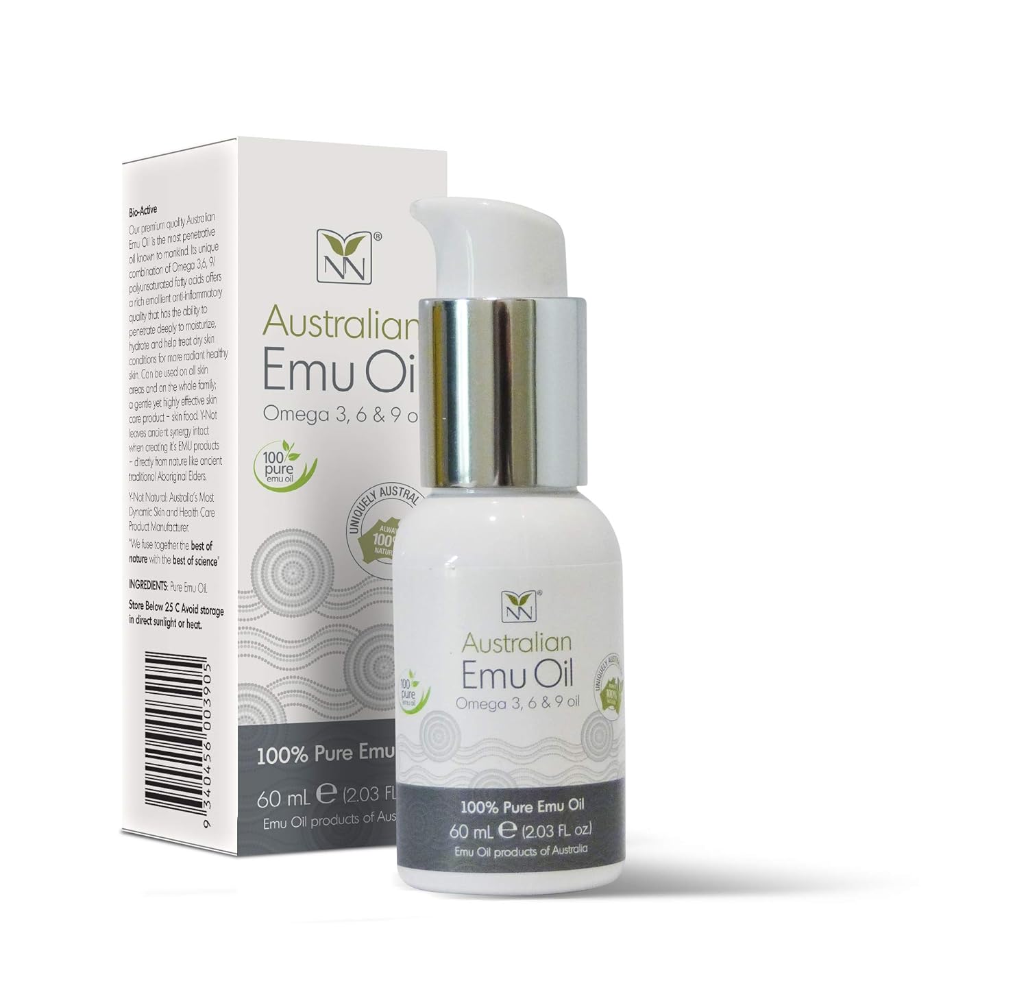 Y-Not Natural Ultra Pure Australian Emu Oil - 2 oz - Luxury, Hospital Grade Emu Oil - The Ultimate Moisturizer for Skin, Hair, Nails, and Scalp