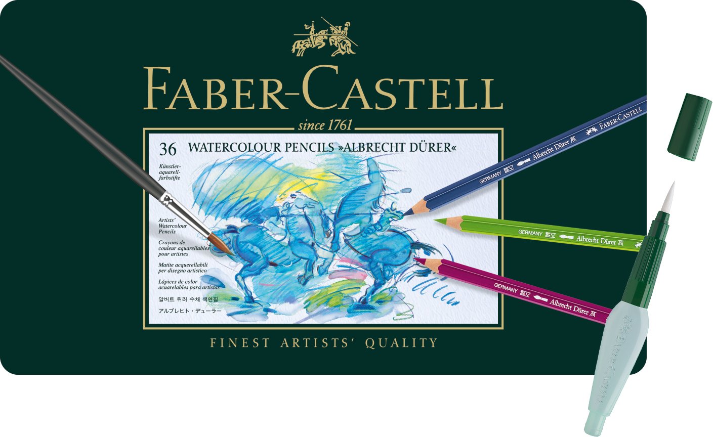 Faber-Castell - Albrecht Dürer Watercolour pencils - Tinbox of 36 (117536)