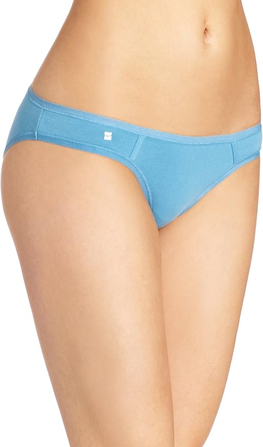 PACT Women's Bikini Panty, Mellow Blue, Large at Amazon Women’s