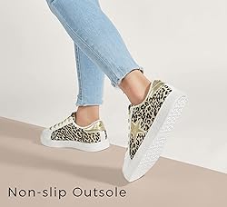 LUCKY STEP Women's Fashion Star Sneaker Lace Up Low