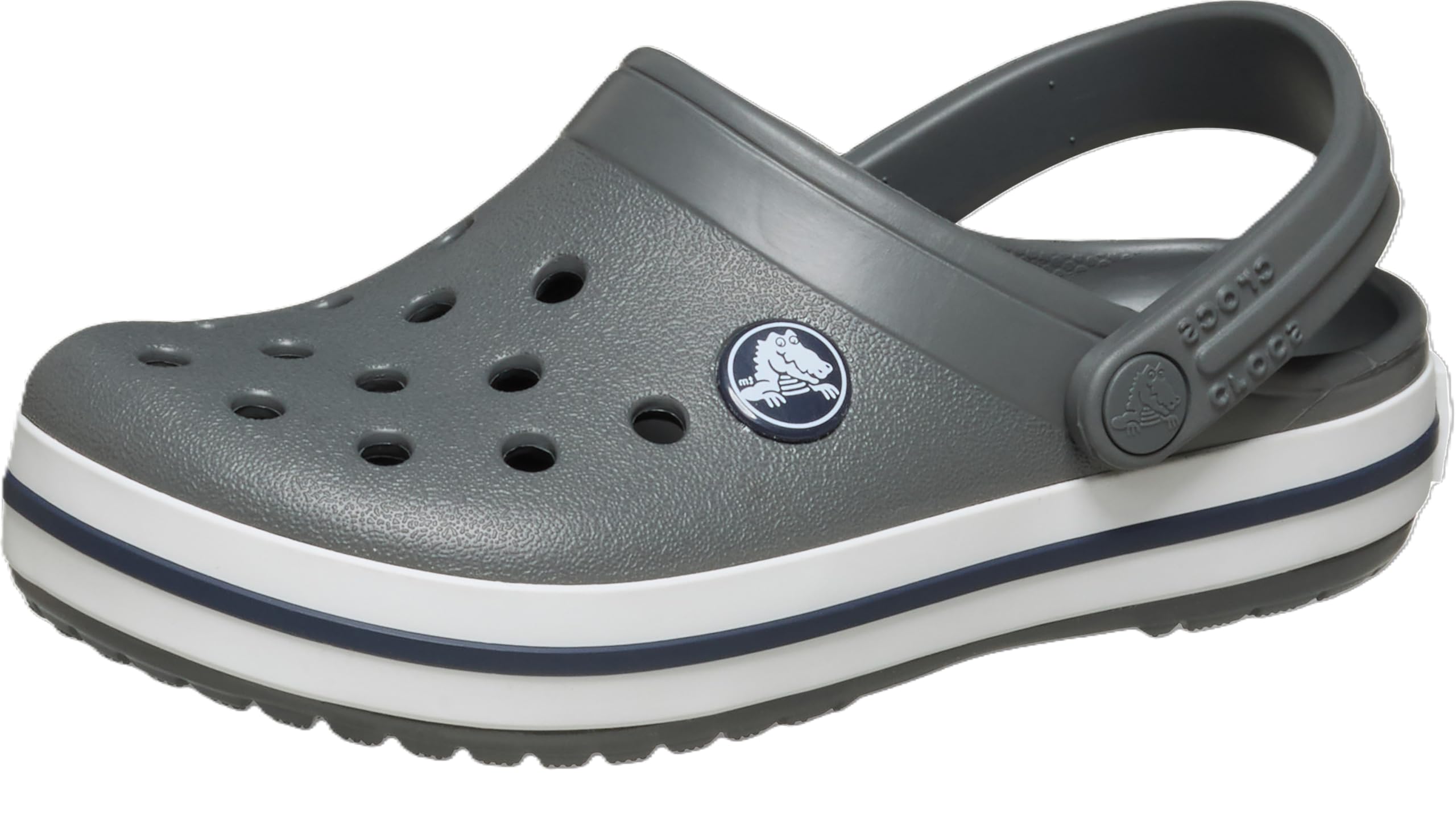 Crocs Kids Crocband Lightweight Slip-On Clogs, Slate Grey/Navy, 7 Toddler Image