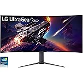 LG 45GR95QE-B 45'' Ultragear™ OLED Curved Gaming Monitor WQHD with 240Hz Refresh Rate 0.03ms Response Time (Renewed)