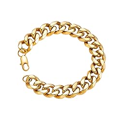 SANNYRA 18k Real Gold Plated Curb Cuban Chain