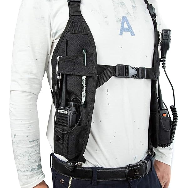 SunaOmni Sac de poitrine pour course à pied Sac de survie Sac poitrine pour homme Poche tactique Poche poitrine Radio Walkie Chest Bag Harnais Poche pour sports de plein air Jogging Entraînement