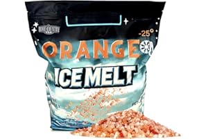 HOME AND COUNTRY USA Ice and Snow Melt 8 lb Bag CMA Blended Magnesium Chloride Ice Melter Effective Snow and Ice Removal Effective Below Zero Degrees (Orange)